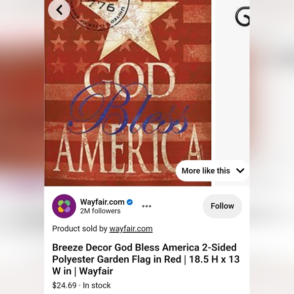 Garden Flag 2-Sided NEW God Bless America Breeze Decor Red - Picture 5 of 9